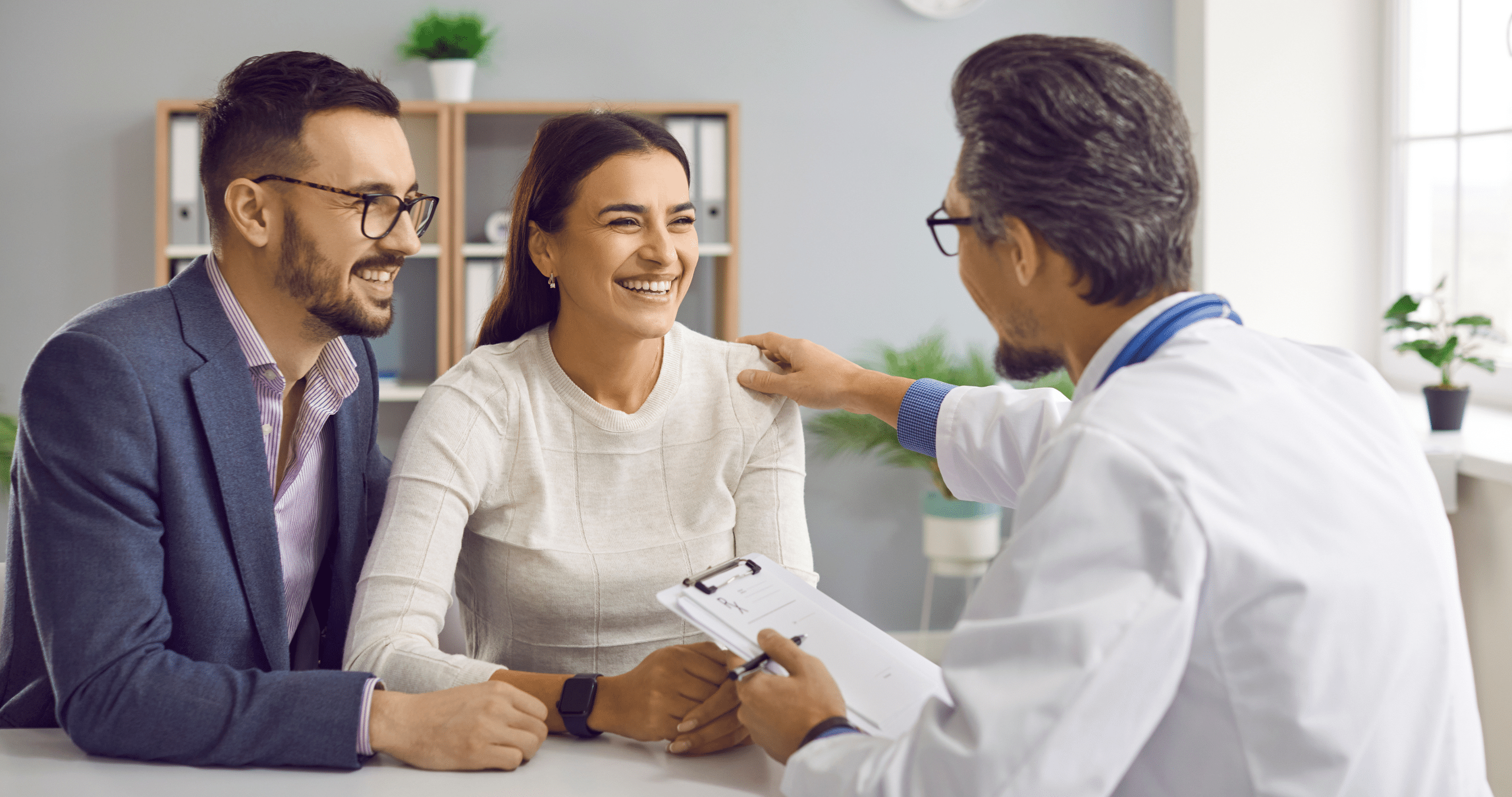Couple meeting with doctor